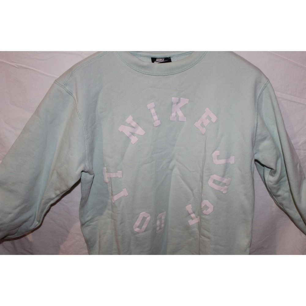 Nike Just Do It Crewneck Sweatshirt Mint Green Size Large Pullover - Picture 2 of 8